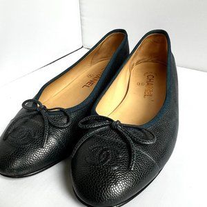 Chanel Navy Ballerines